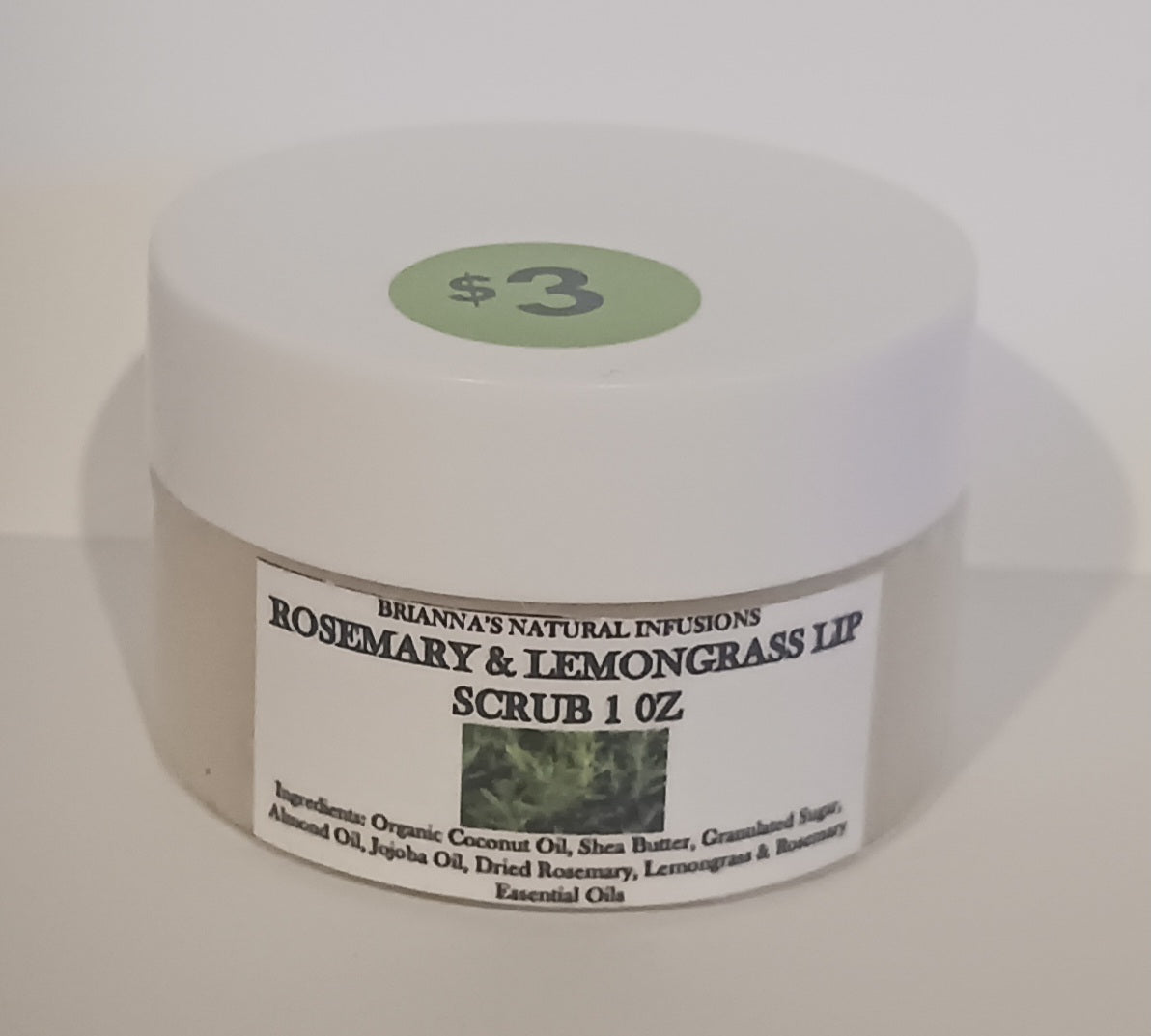 Rosemary & Lemongrass Lip Scrub 1 OZ