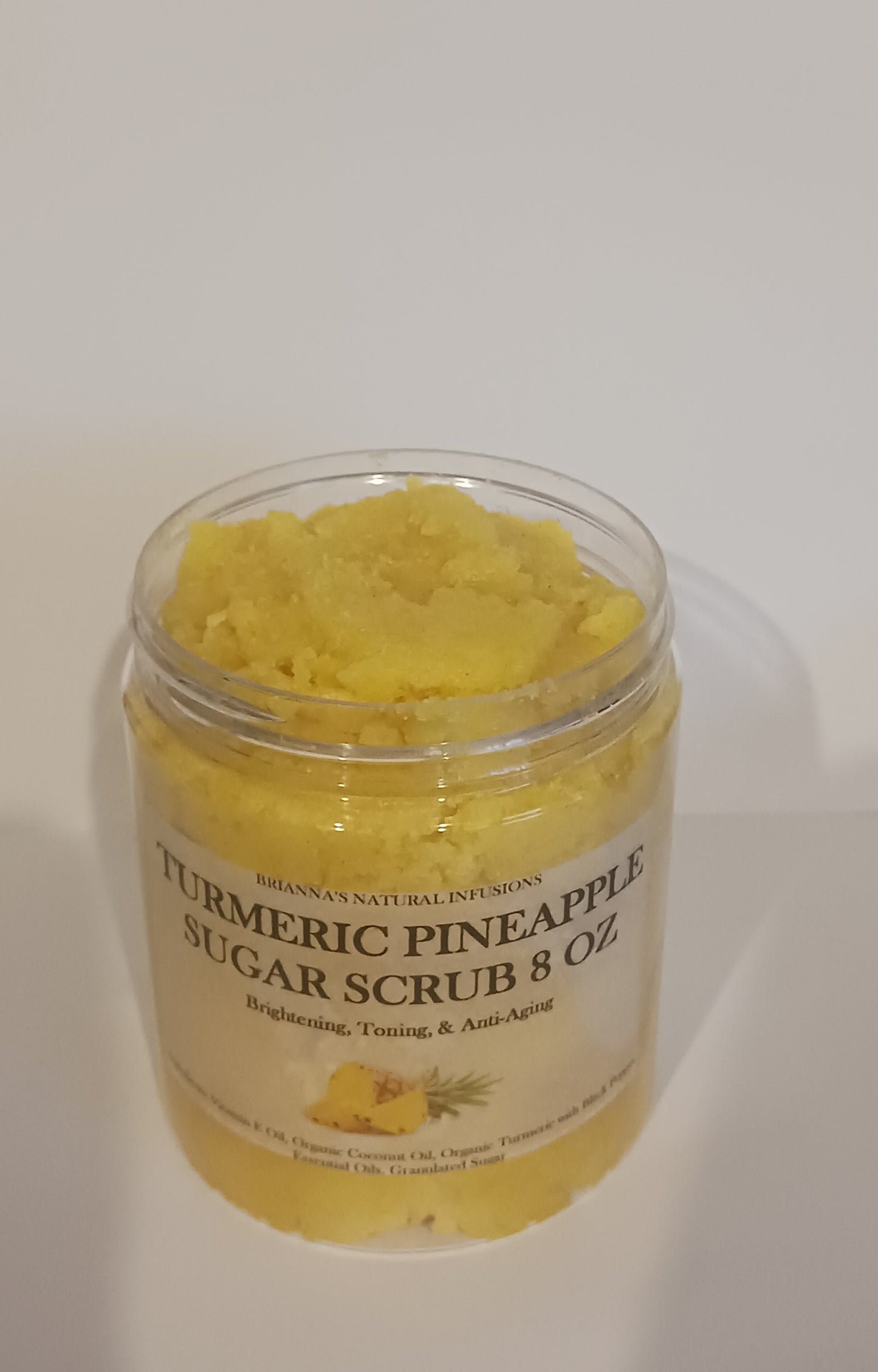 TURMERIC PINEAPPLE SUGAR SCRUB (for lips, face, and body)