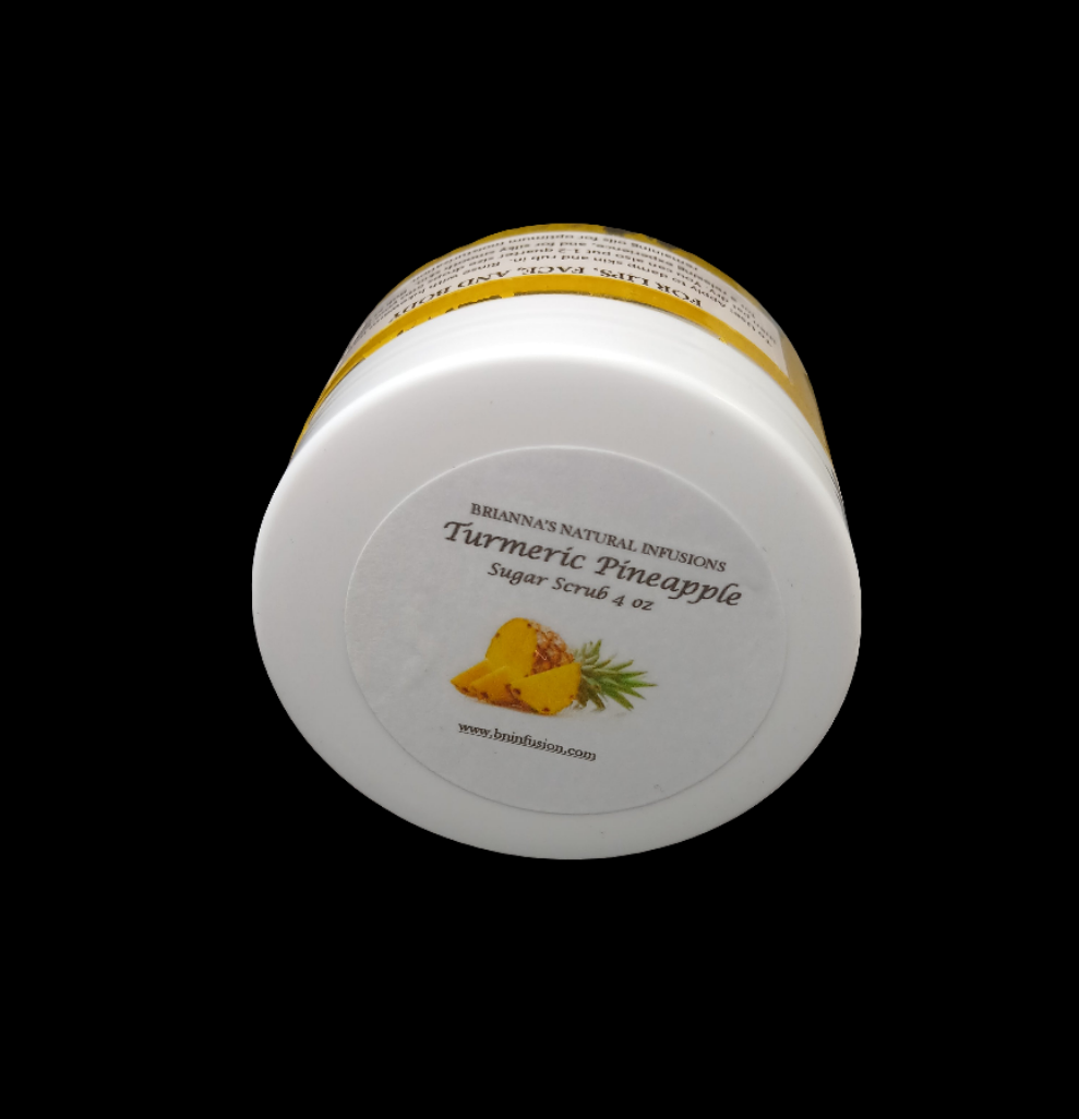 TURMERIC PINEAPPLE SUGAR SCRUB (for lips, face, and body)