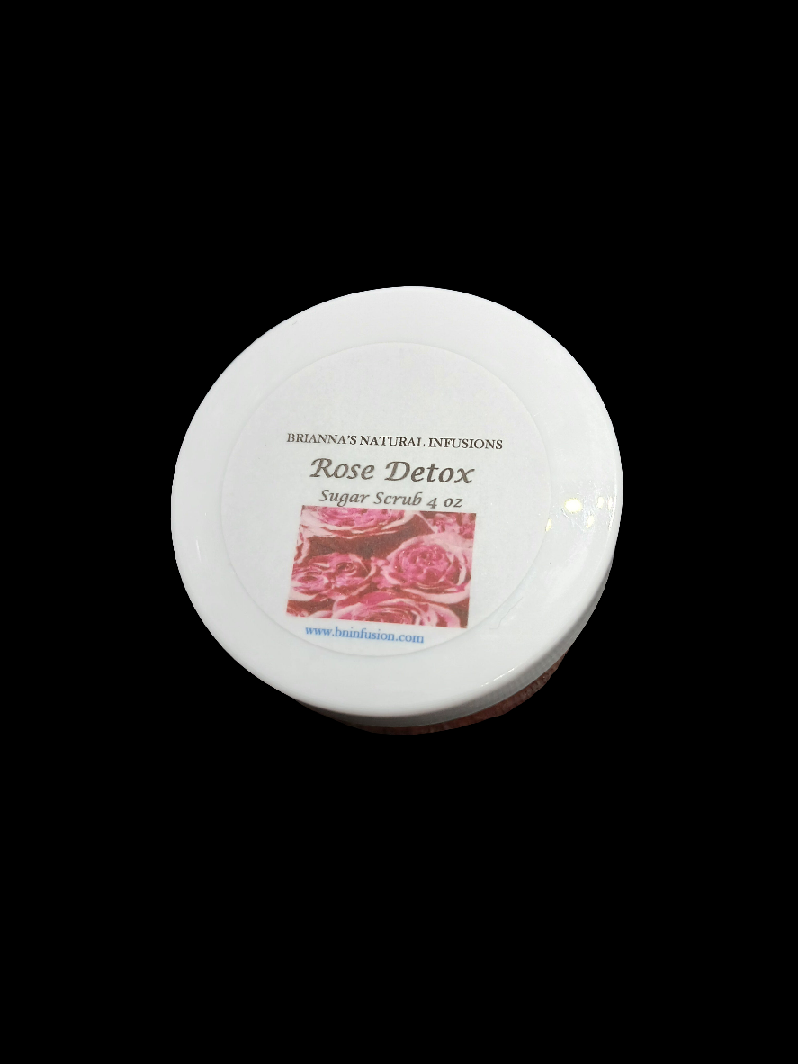 Rose Detox Sugar Scrub w/Kaolin Clay 4 oz
