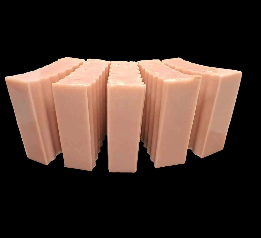 Honey, Lavender, Rose (Pink) Clay & Oatmeal Goat Milk Soap