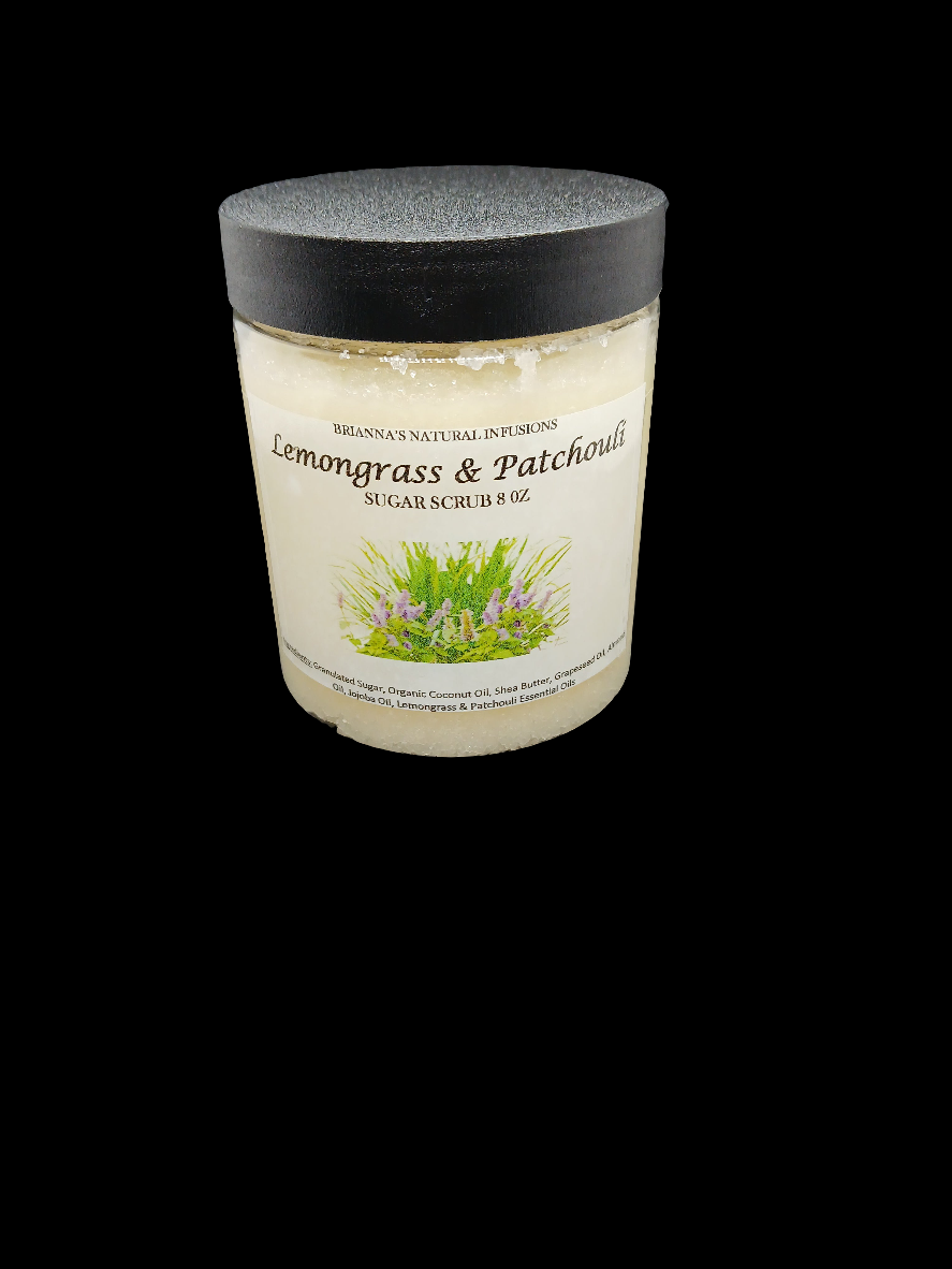 Lemongrass-Patchouli Sugar Scrub 8 oz