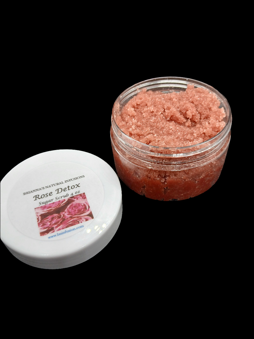 Rose Detox Sugar Scrub w/Kaolin Clay 4 oz