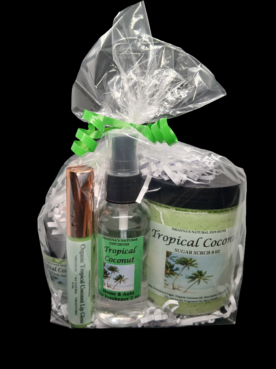 Tropical Coconut Gift Set w/lip gloss