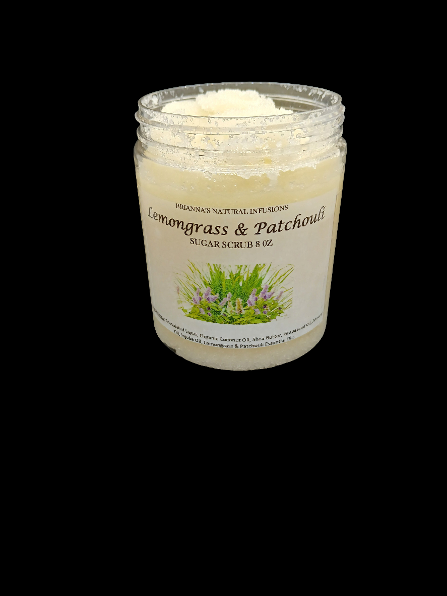 Lemongrass-Patchouli Sugar Scrub 8 oz