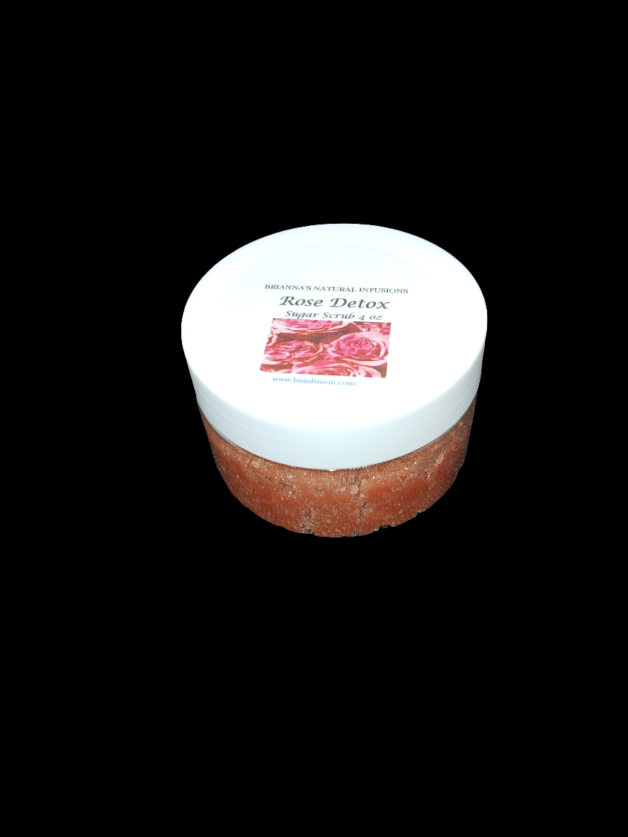 Rose Detox Sugar Scrub w/Kaolin Clay 4 oz