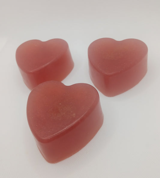 Cherry-Vanilla Glycerin Heart Soap