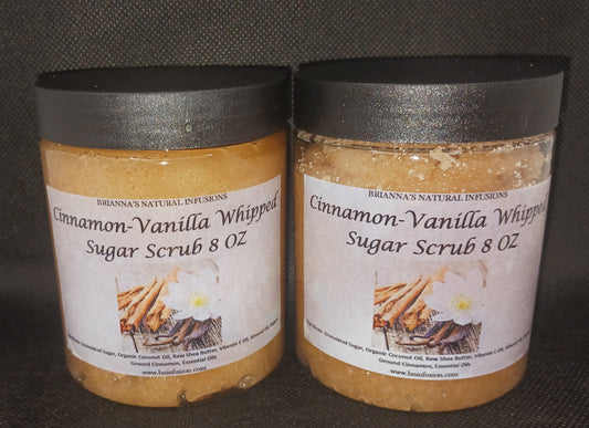 Cinnamon-Vanilla Whipped Sugar Scrub 8 OZ