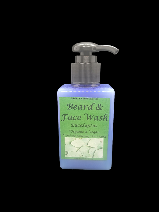 Organic Beard & Face Wash (Eucalyptus) 3.4 oz