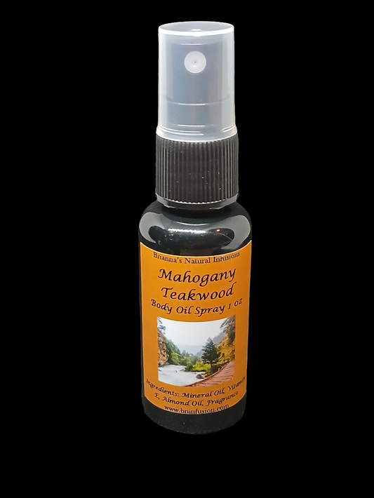 Mahogany Teakwood Body Oil Spray 1 oz
