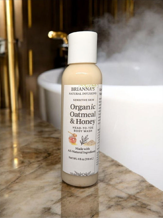 Organic Oatmeal & Honey head to toe Body Wash 4 oz