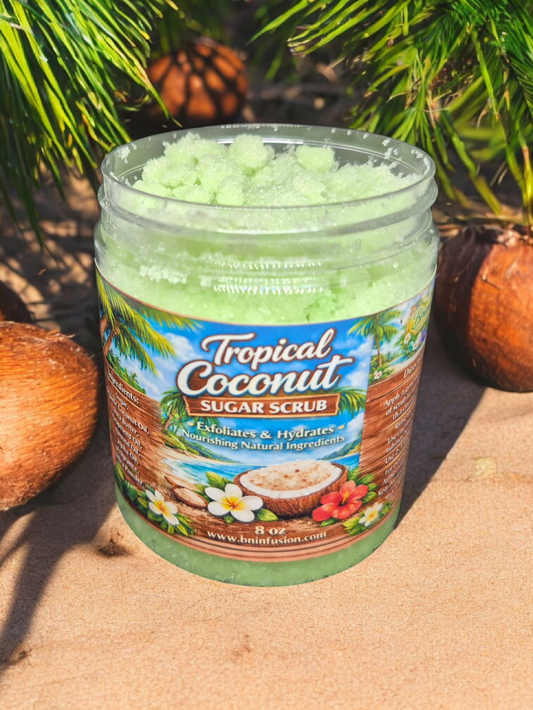 Tropical Coconut Sugar Scrub 8 oz
