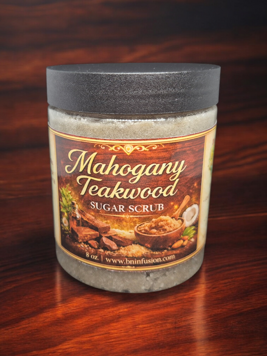 Mahogany Teakwood Sugar Scrub 8 oz