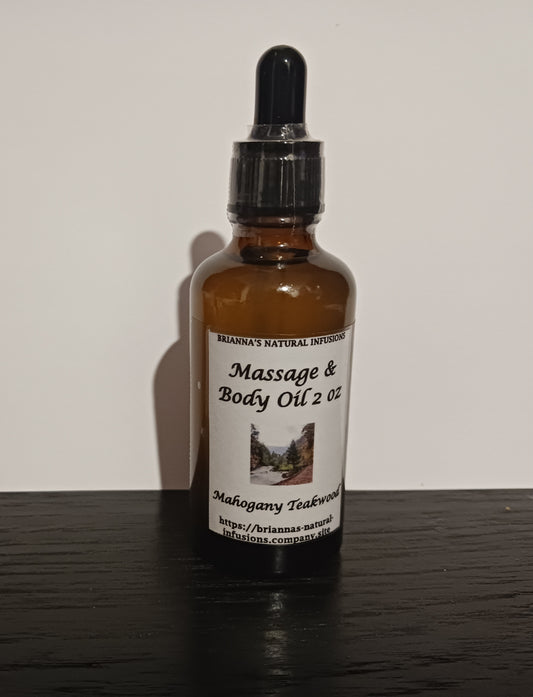 Mahogany Teakwood Massage & Body Oil 2 OZ